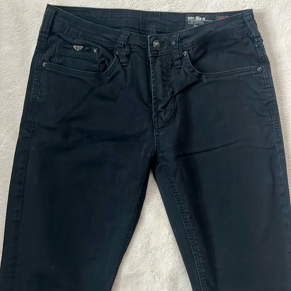 Buffalo David Bitton six-x slim straight stretch black jeans
